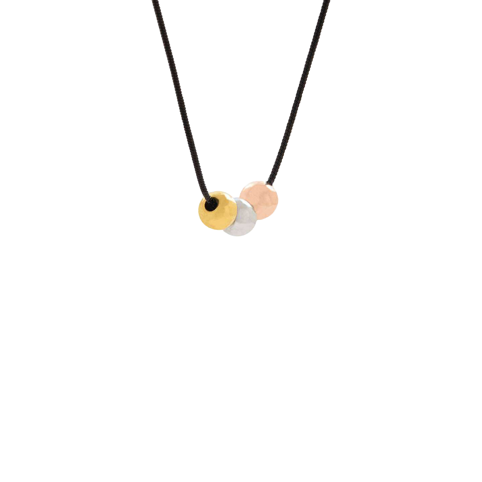 PT302B B.Tiff Triolette Pendant Necklace [Black Chain]