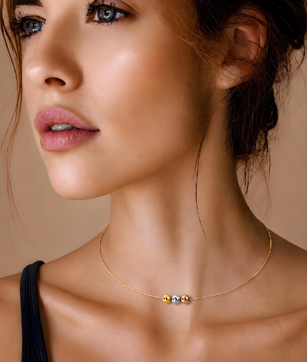 PT302G B.Tiff Triolette Pendant Necklace [Gold Chain]