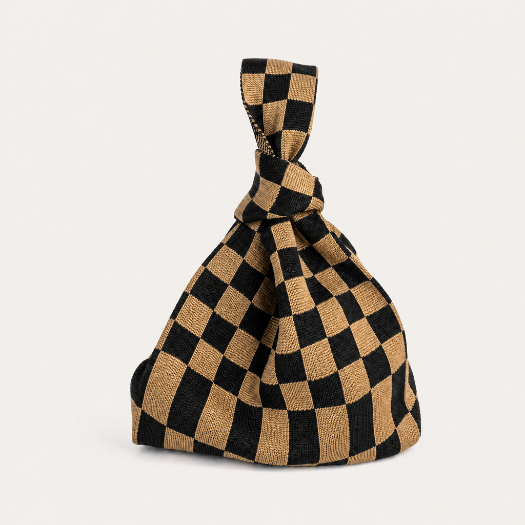 The Classic Checkered Brown Handbag