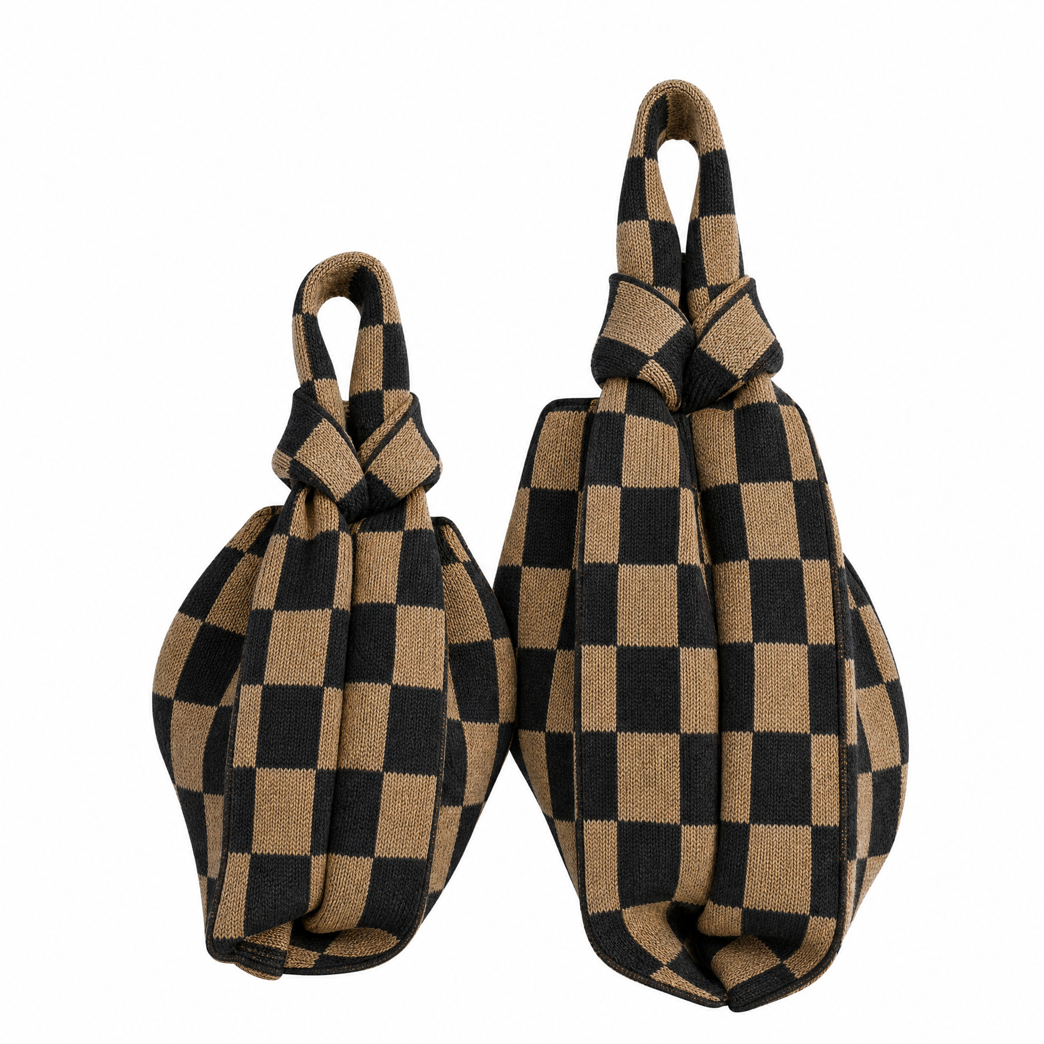 The Classic Checkered Brown Handbag