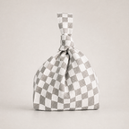 Classic Checkered Grey Handbag