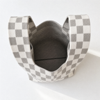 Classic Checkered Grey Handbag