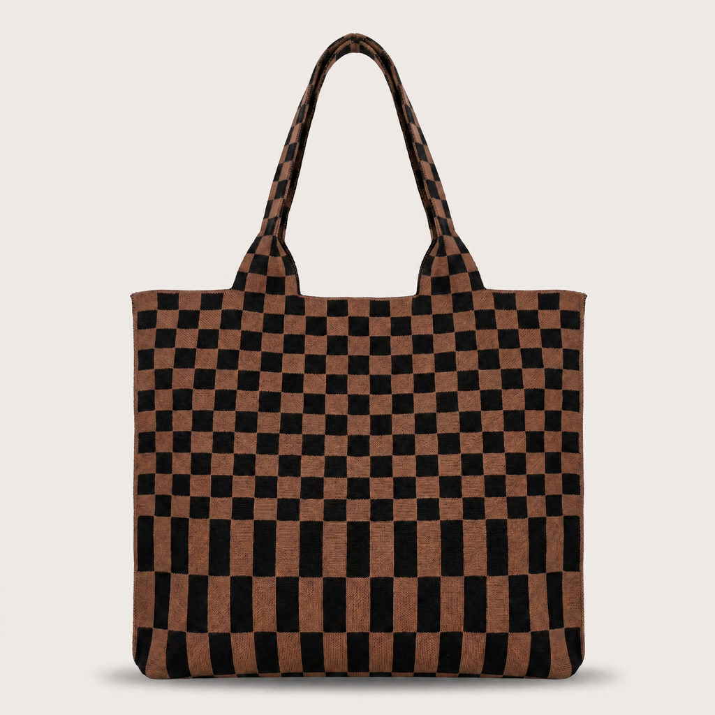 The Classic Checkered Skinny Tote