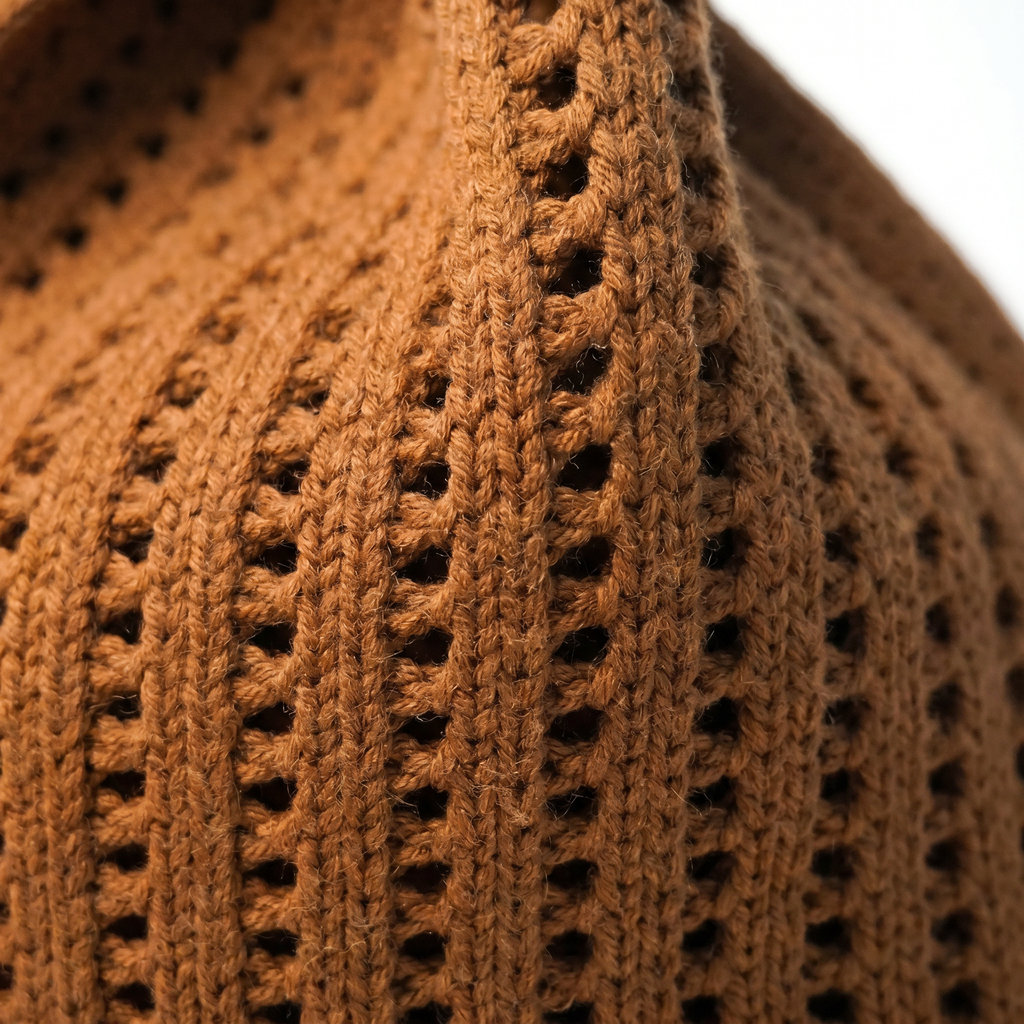 Brown Crochet Handbag