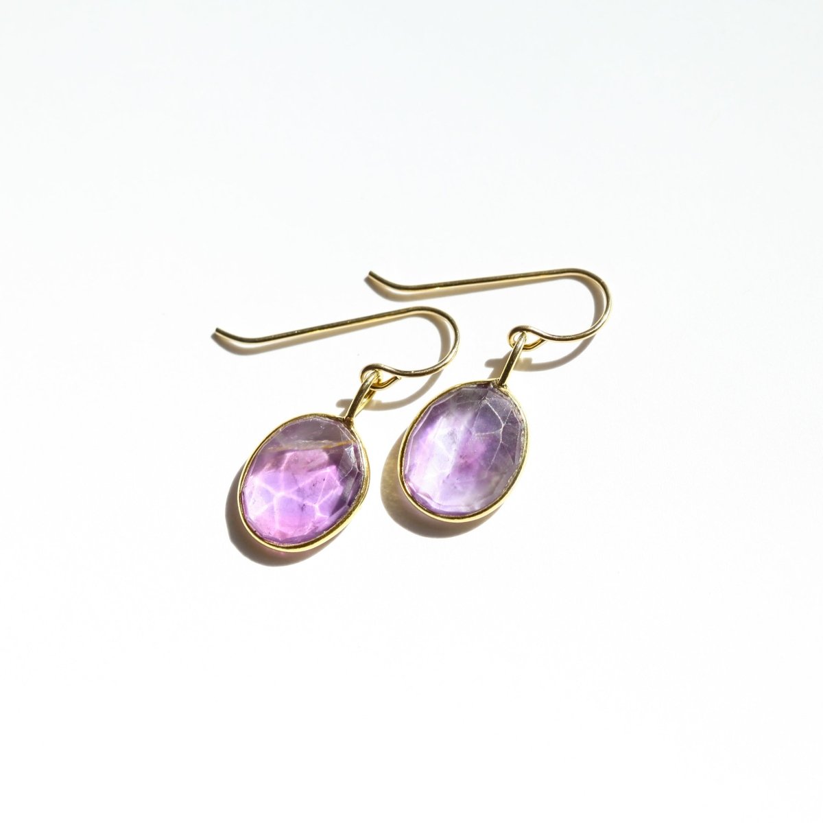Amethyst Rose Cut Earrings - Willow & Luna