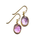 Amethyst Rose Cut Earrings - Willow & Luna