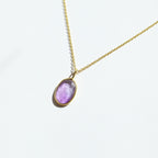 Amethyst Rose Cut Necklace - Willow & Luna