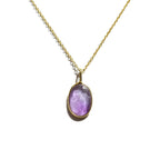 Amethyst Rose Cut Necklace - Willow & Luna