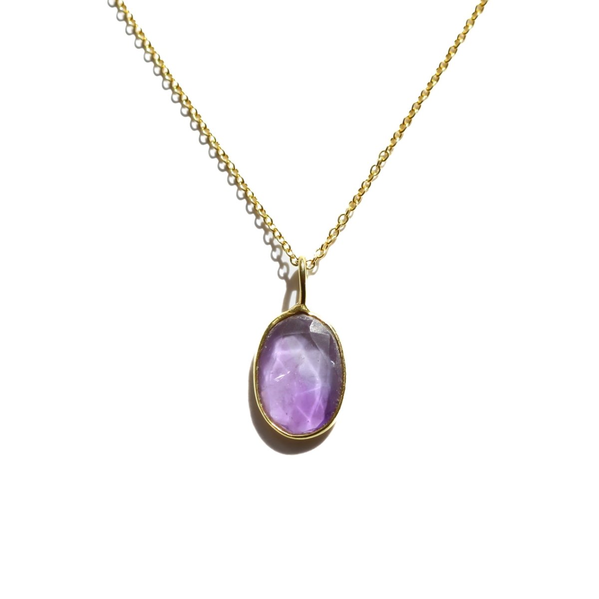Amethyst Rose Cut Necklace - Willow & Luna
