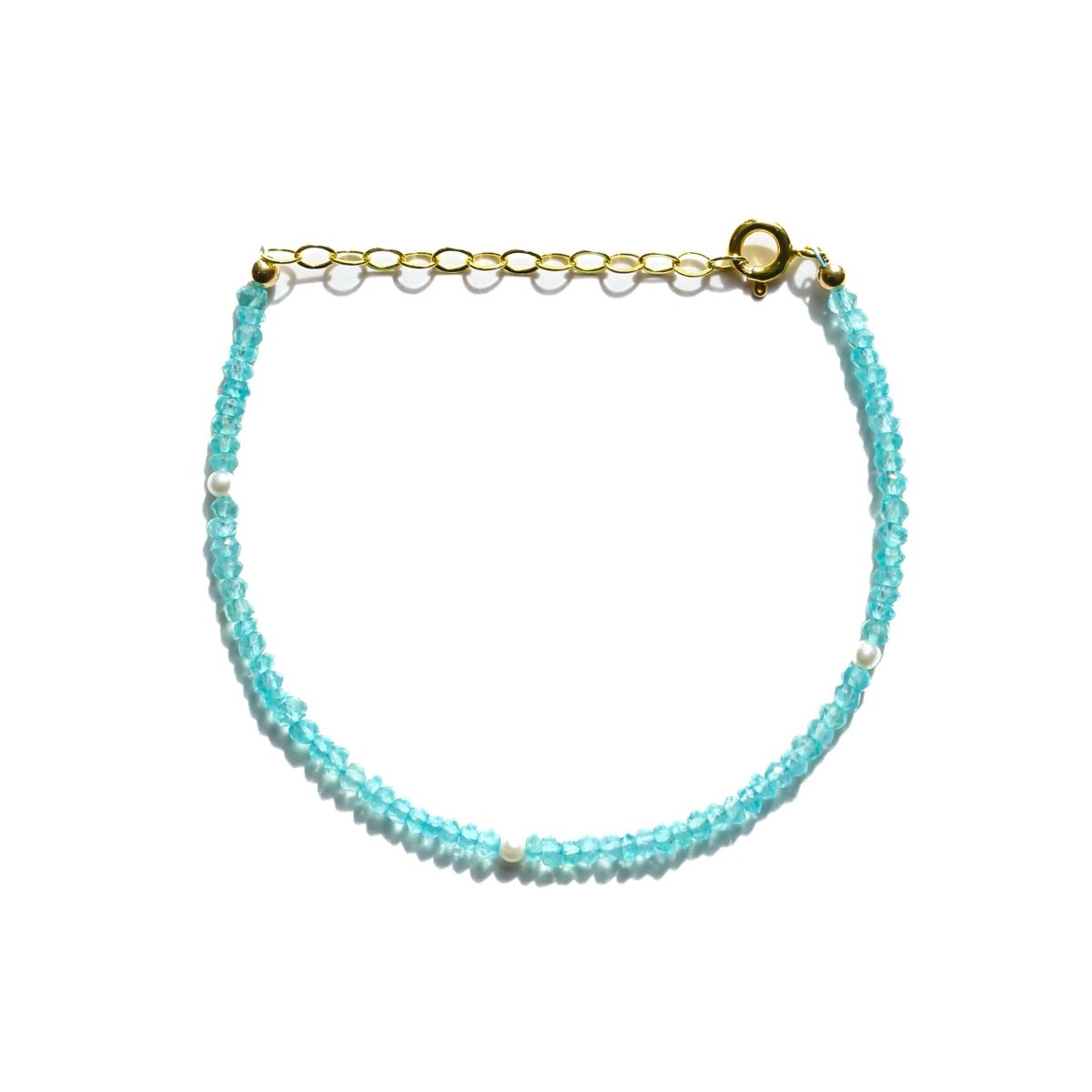 Apatite and Pearl Beaded Bracelet - Willow & Luna