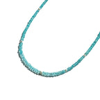 Apatite and Pearl Beaded Necklace - Moon Cycle - Willow & Luna