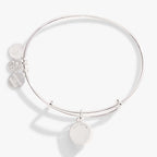 April Clear Crystal Birthstone Charm Bangle
