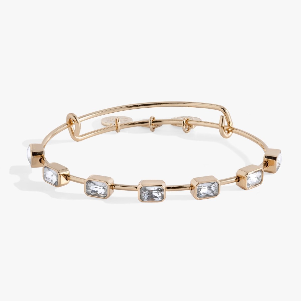 April Birthstone Emerald Cut Bangle - Willow & Luna