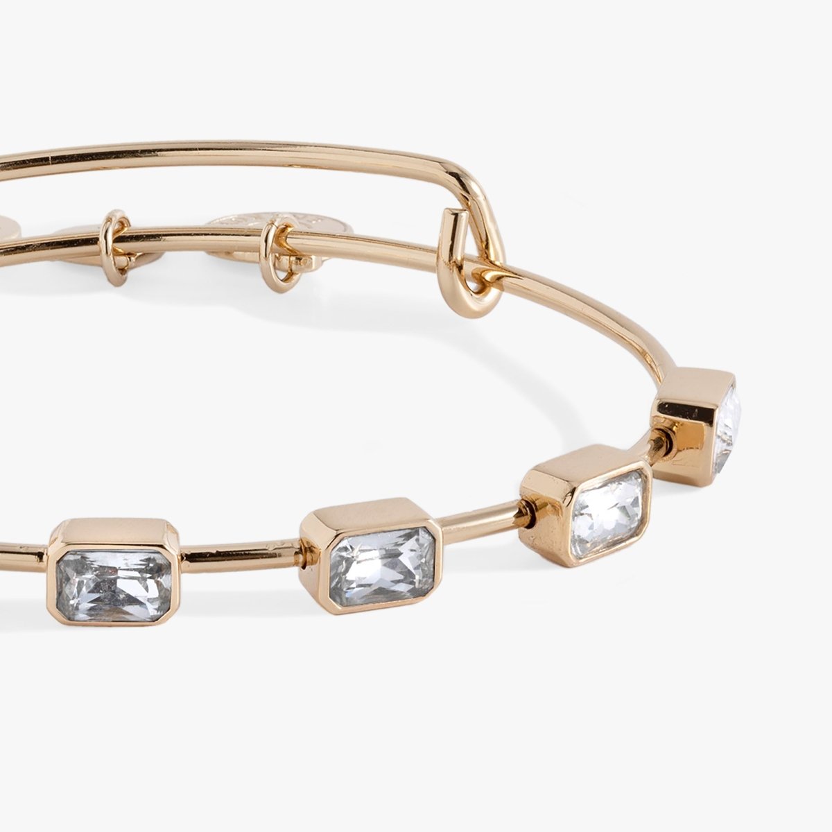April Birthstone Emerald Cut Bangle - Willow & Luna