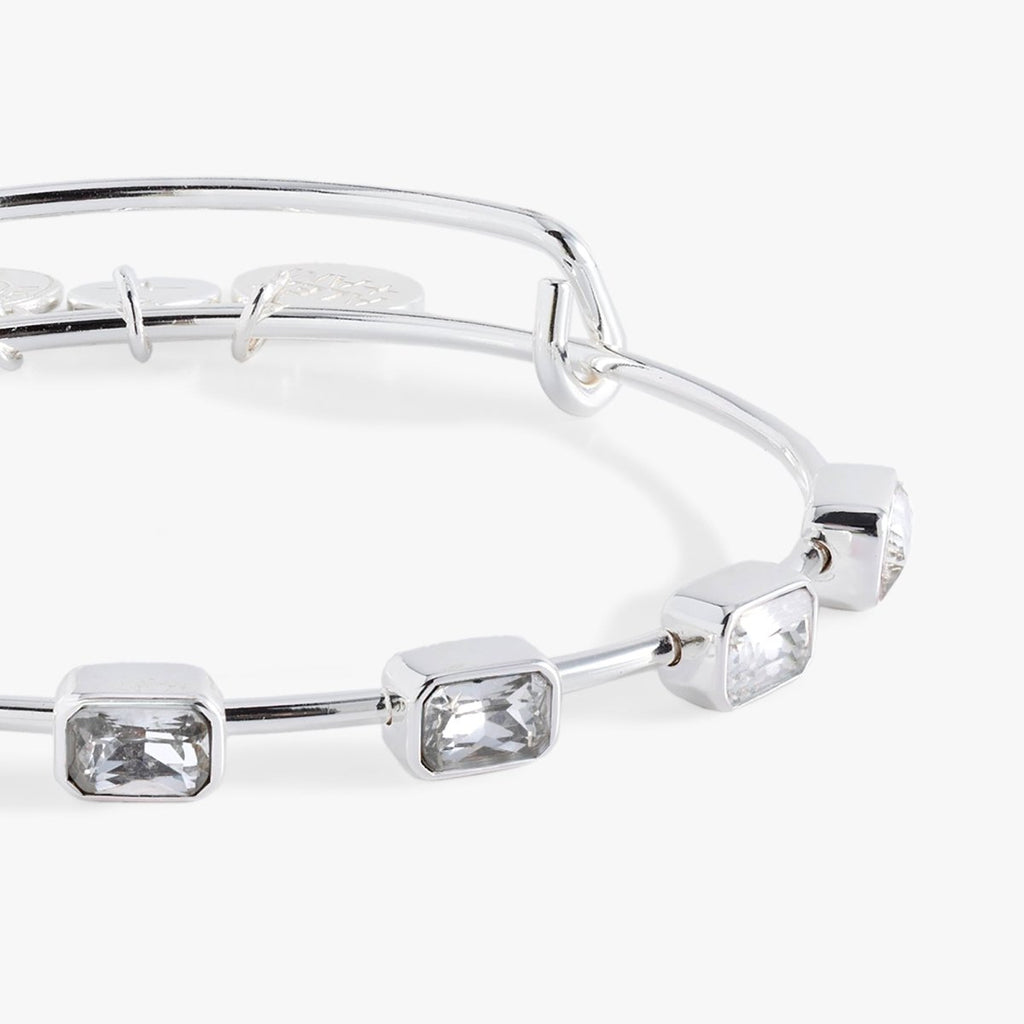 April Birthstone Emerald Cut Bangle - Willow & Luna