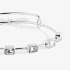 April Birthstone Emerald Cut Bangle - Willow & Luna
