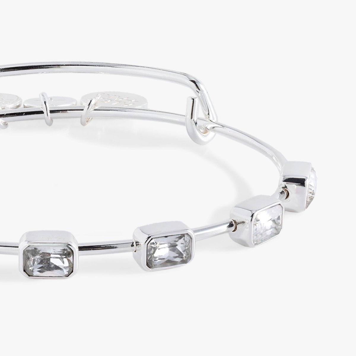 April Birthstone Emerald Cut Bangle - Willow & Luna