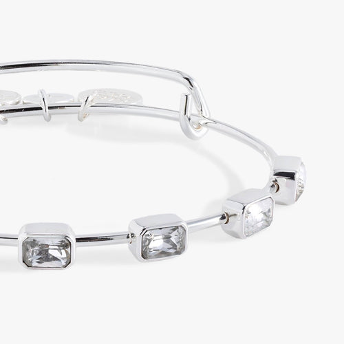 April Birthstone Emerald Cut Bangle - Willow & Luna