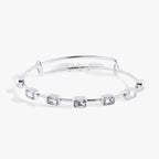 April Birthstone Emerald Cut Bangle - Willow & Luna