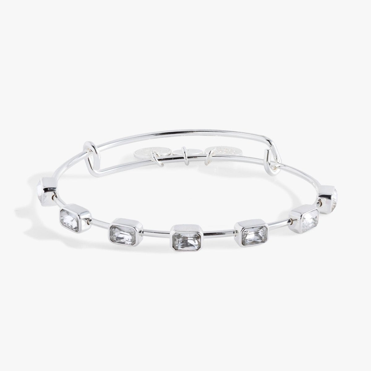 April Birthstone Emerald Cut Bangle - Willow & Luna