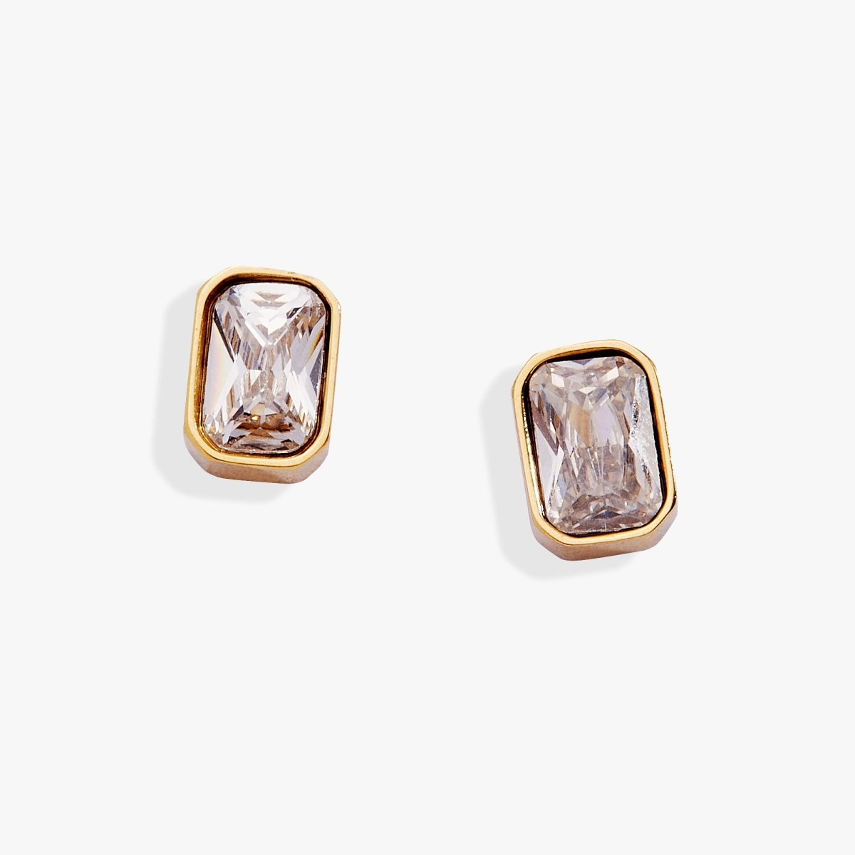 April Emerald - Cut Birthstone Stud Earrings - Willow & Luna