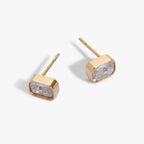 April Emerald - Cut Birthstone Stud Earrings - Willow & Luna