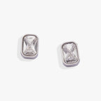 April Emerald - Cut Birthstone Stud Earrings - Willow & Luna