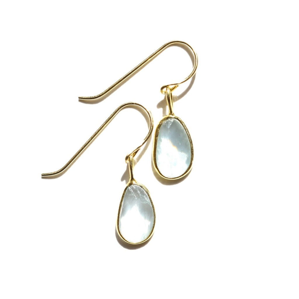 Aquamarine Rose Cut Earrings - Willow & Luna