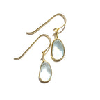 Aquamarine Rose Cut Earrings - Willow & Luna