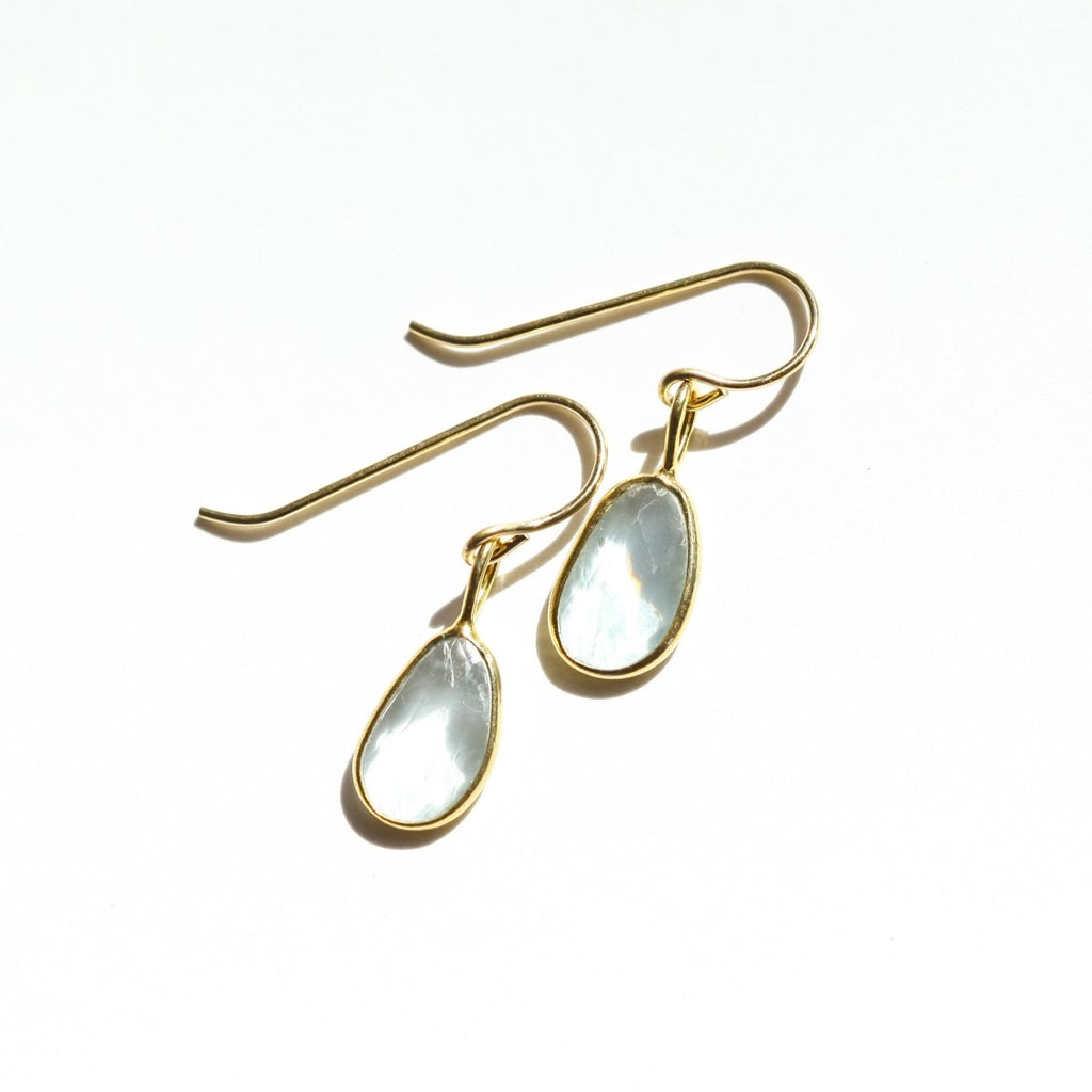 Aquamarine Rose Cut Earrings - Willow & Luna