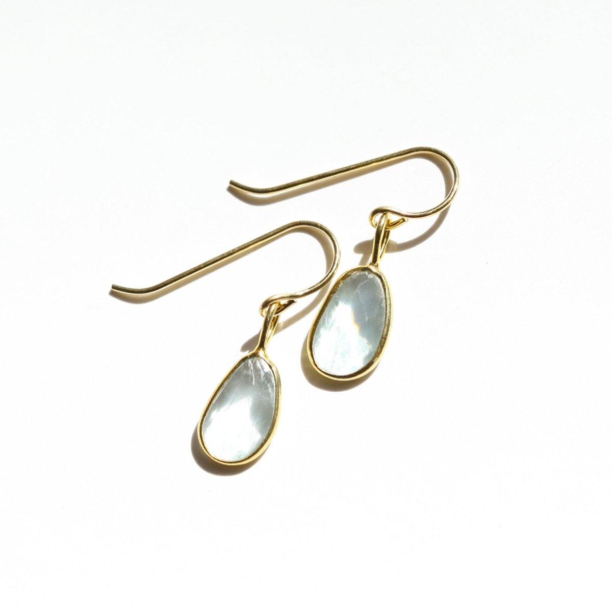 Aquamarine Rose Cut Earrings - Willow & Luna