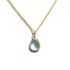 Aquamarine Rose Cut Necklace - Willow & Luna