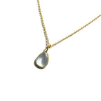 Aquamarine Rose Cut Necklace - Willow & Luna