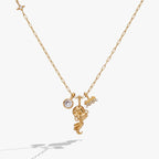 Aquarius Zodiac Charm Cluster Necklace - Willow & Luna
