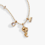 Aquarius Zodiac Charm Cluster Necklace - Willow & Luna