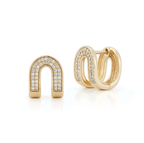 Arched Diamond Earrings - Willow & Luna