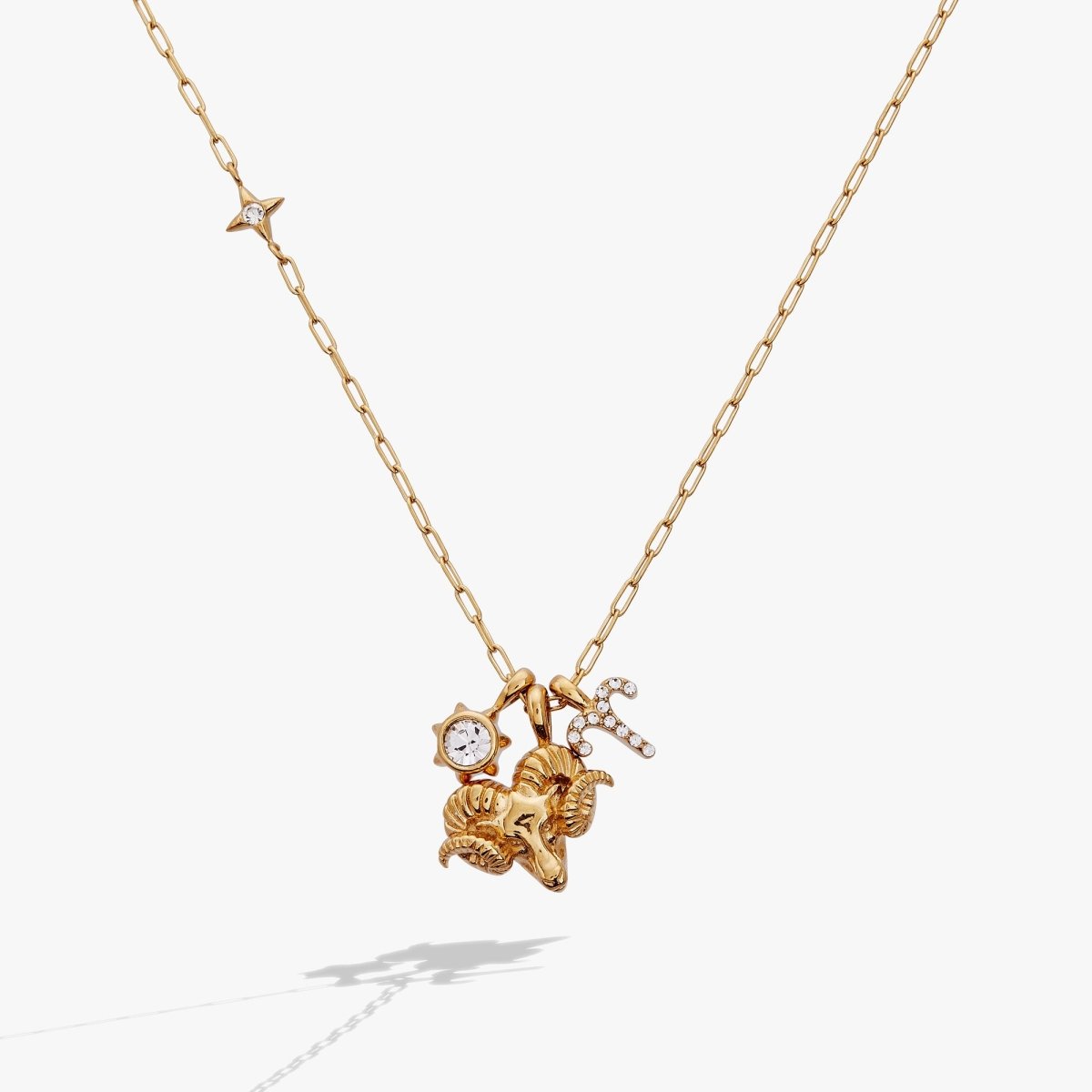 Aries Zodiac Charm Cluster Necklace - Willow & Luna