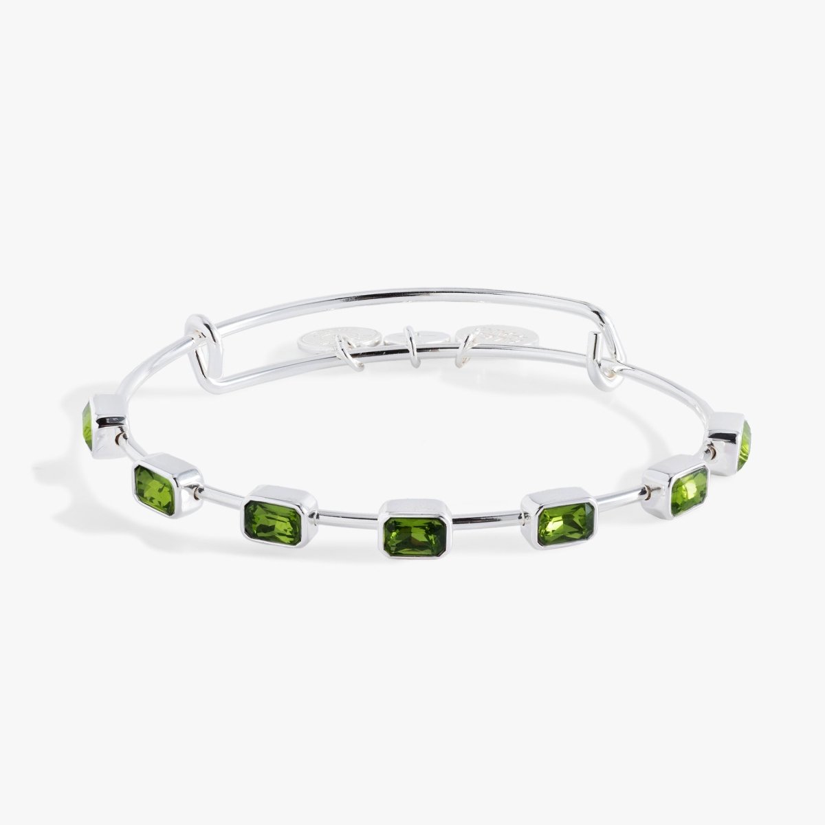 August Birthstone Emerald Cut Bangle - Willow & Luna