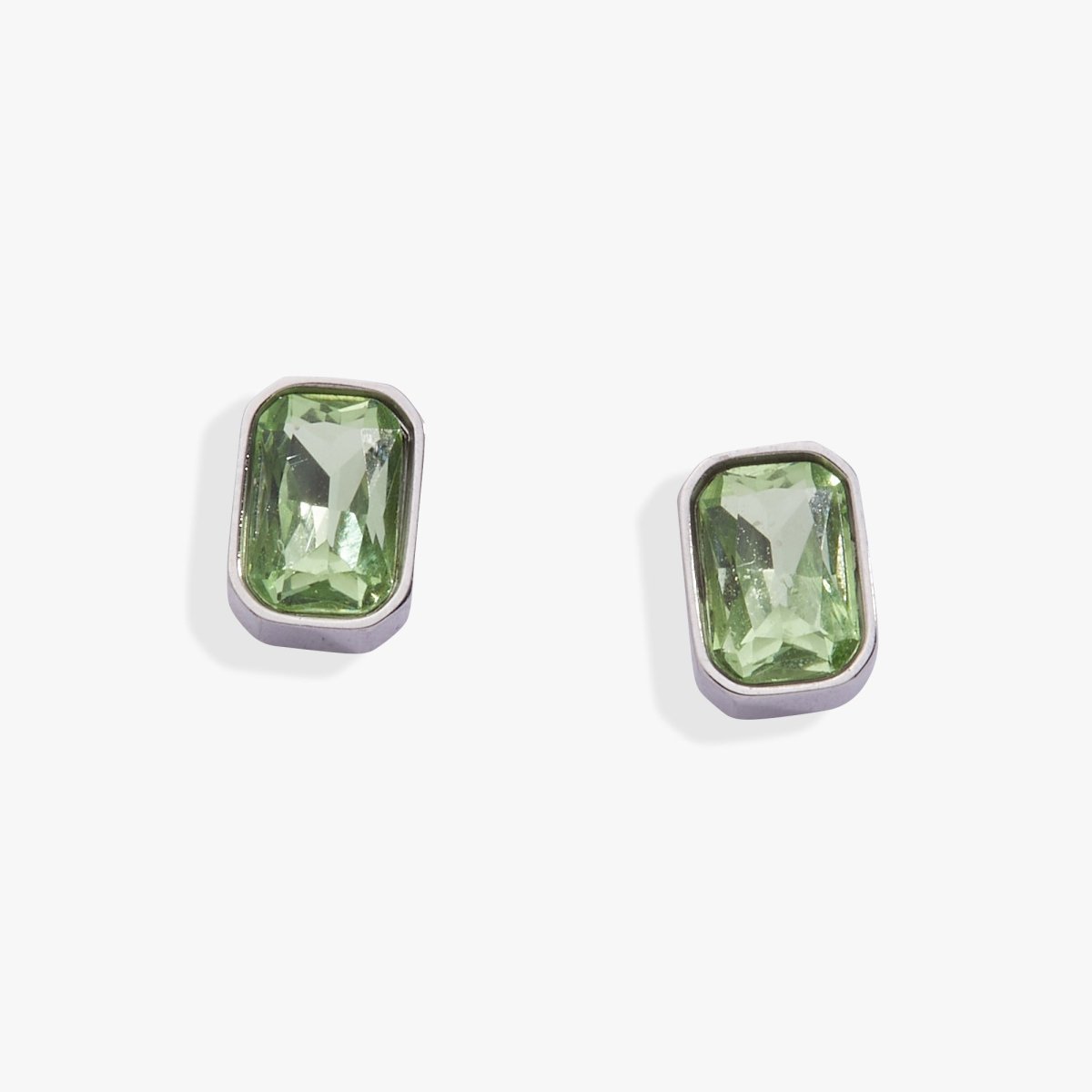 August Emerald - Cut Birthstone Stud Earrings - Willow & Luna