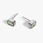 August Emerald - Cut Birthstone Stud Earrings - Willow & Luna