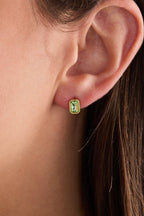 August Emerald - Cut Birthstone Stud Earrings - Willow & Luna