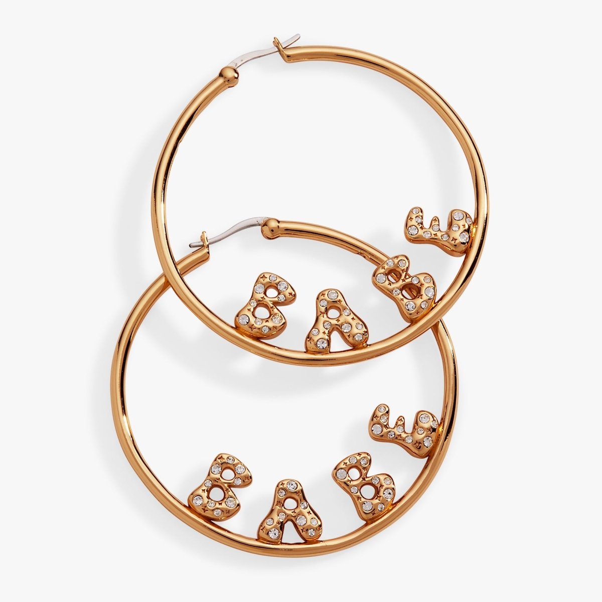 'Babe' Bubble Crystal Hoop Earrings - Willow & Luna