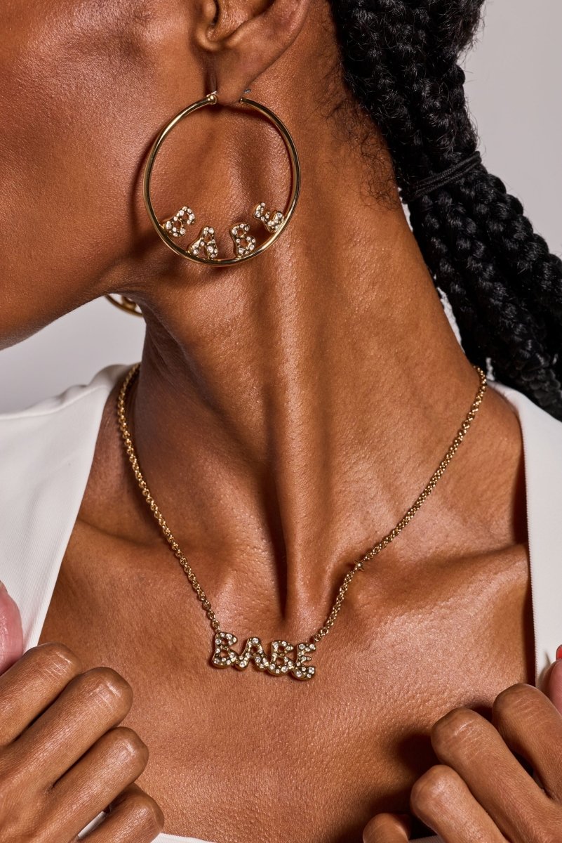 'Babe' Bubble Crystal Pendant Necklace - Willow & Luna