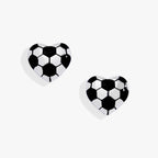 Soccer Heart Stud Earrings