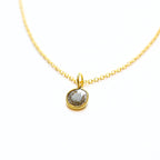 Black Diamond Slice Necklace - Willow & Luna
