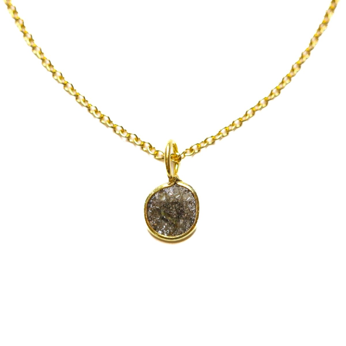 Black Diamond Slice Necklace - Willow & Luna
