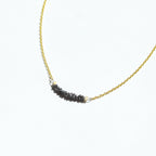 Black Rough Diamond Bar Necklace - Willow & Luna