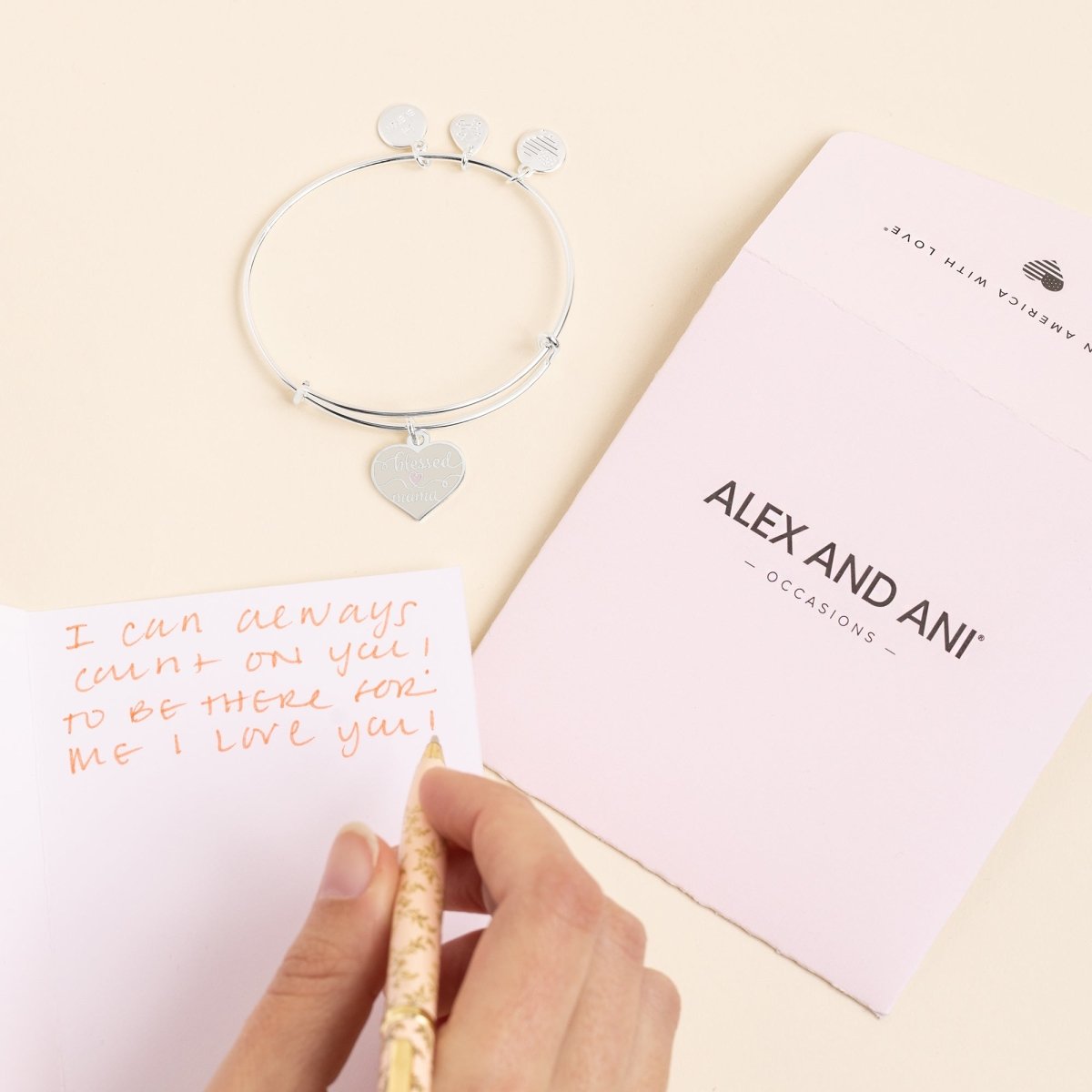 'Blessed Mama' Charm Bangle - Willow & Luna