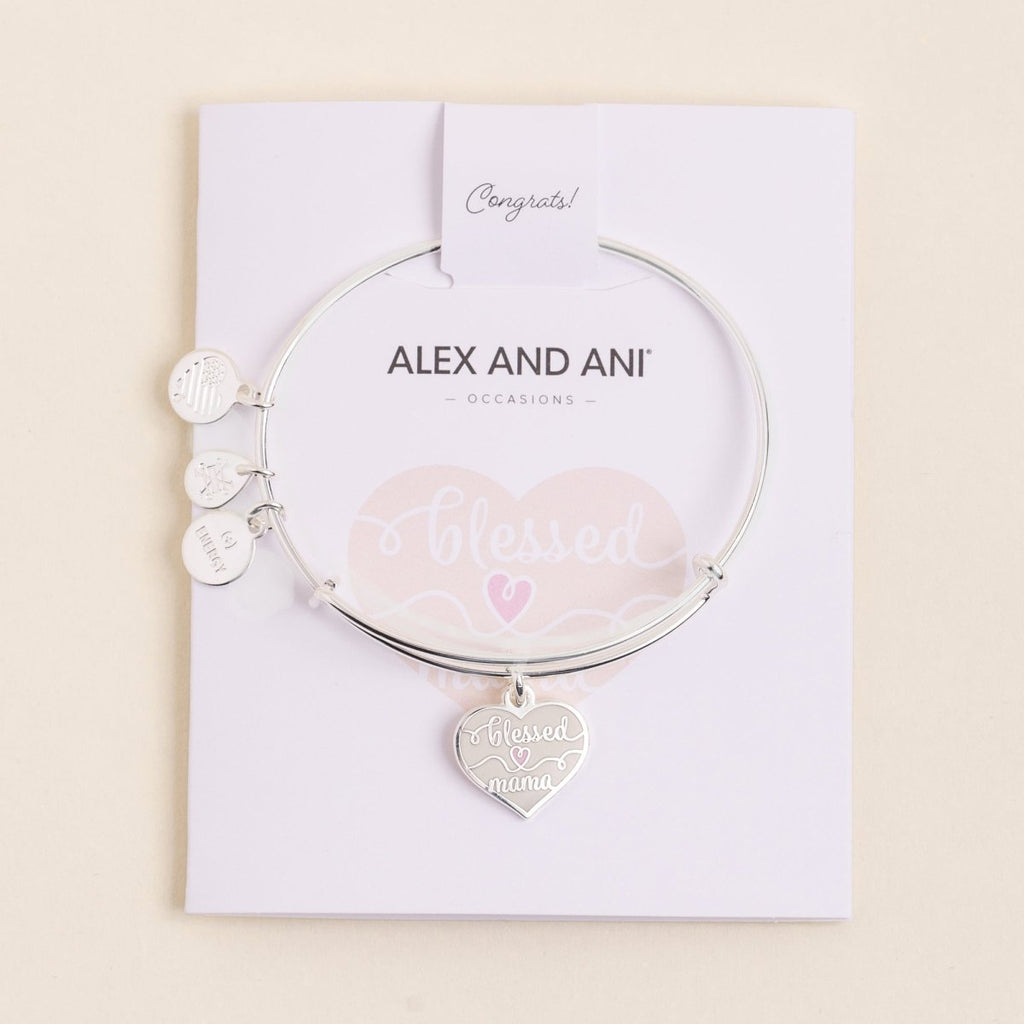 'Blessed Mama' Charm Bangle - Willow & Luna