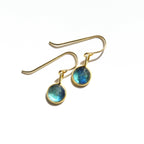 Blue Kyanite Rose Cut Earrings - Willow & Luna